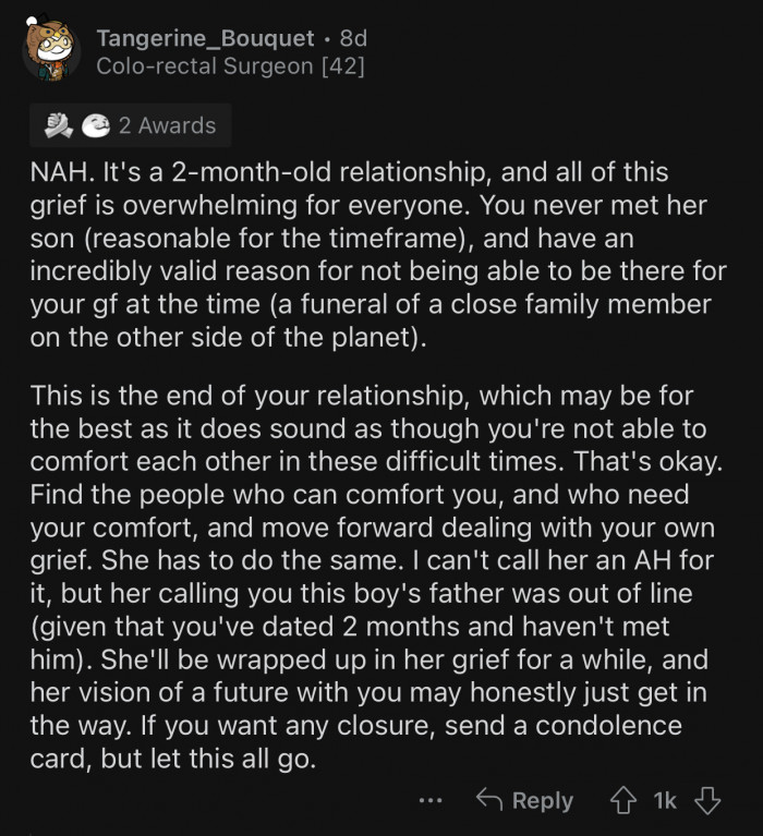 OP has a valid reason for refusing to come to the funeral.