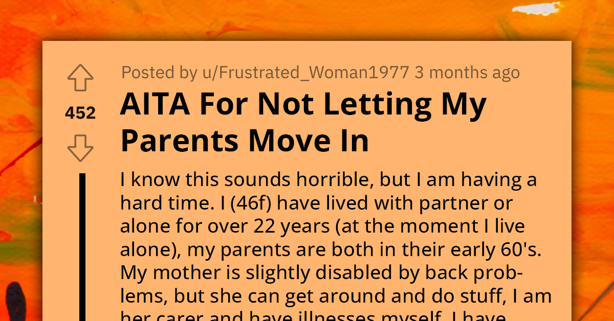 Middle-Aged Woman Shares Her Dilemma With Her Parents' Housing Request