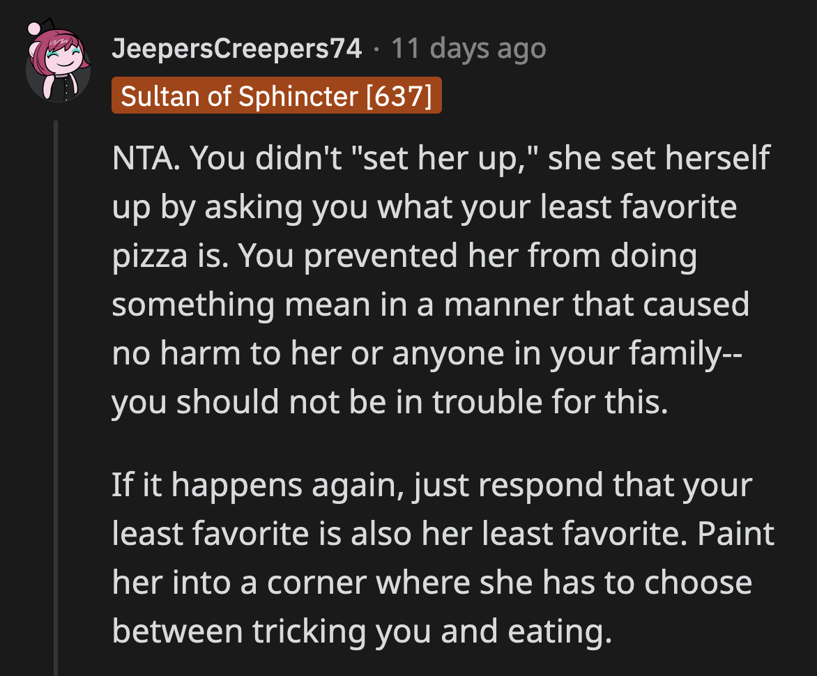 If her sister learned nothing from this experience, OP can handle the next sabotage this way.