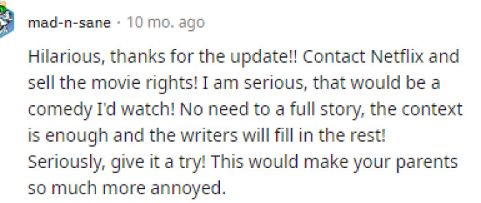 We agree that this would be a pretty good movie, and she wouldn't need to falsify anything because the story is just that wild.