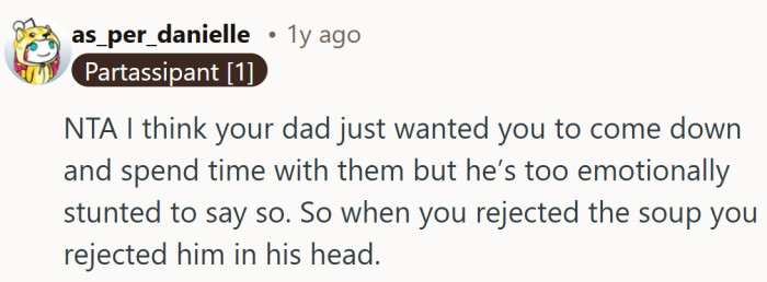 A tidy explanation of how a bowl of soup quietly became a stand-in for feelings no one wanted to name.