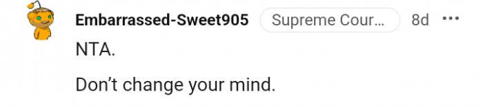 15. This Redditor has a firm opinion