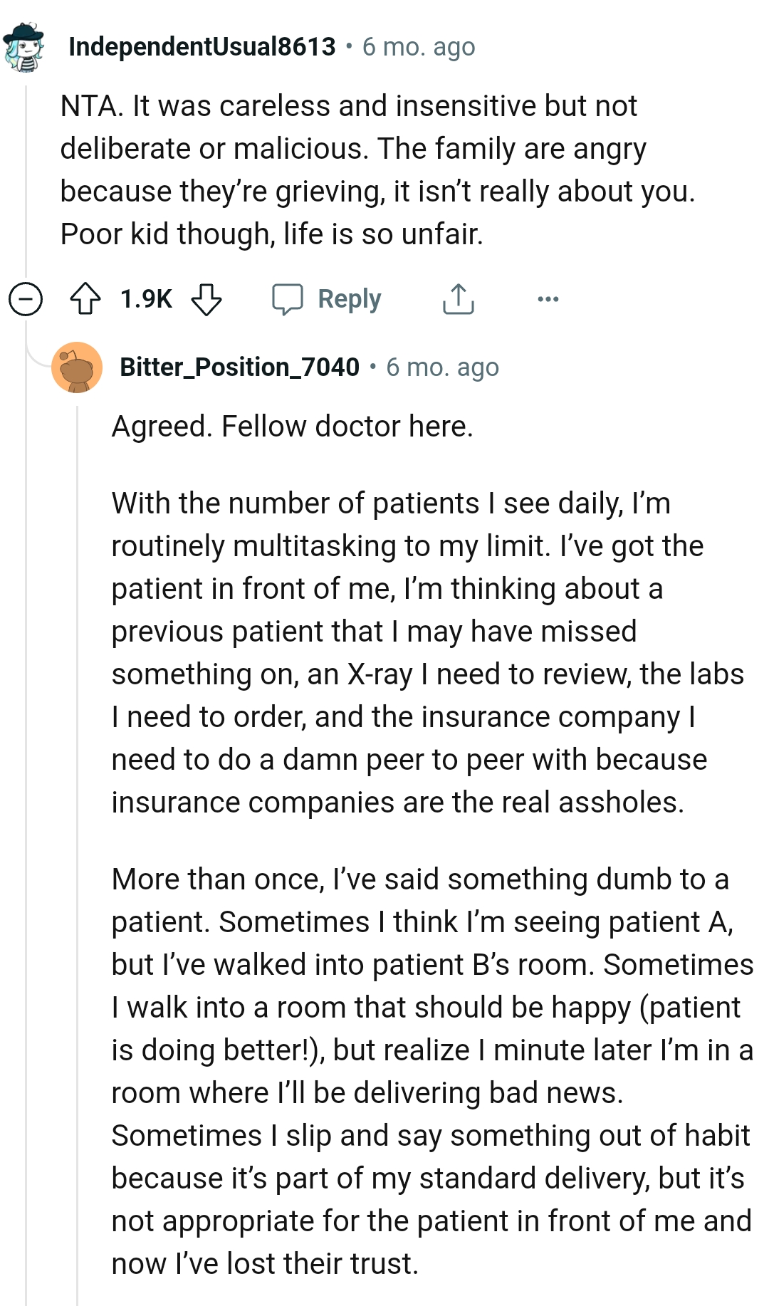 The boy's family is only angry because they are grieving