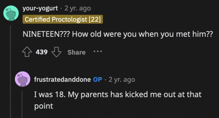 OP was barely legal when they met