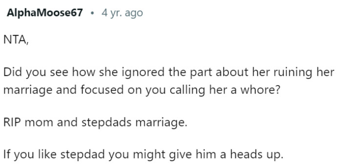 OP might want to warn stepdad.