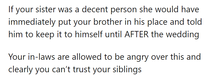 Sister needs a family feud referee, and maybe a trusty secrets vault.