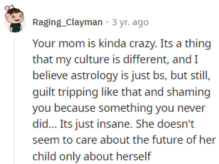 She doesn't care about OP