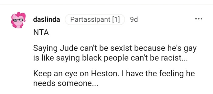 Here are some of the most upvoted comments from redditors in response to the OP's story