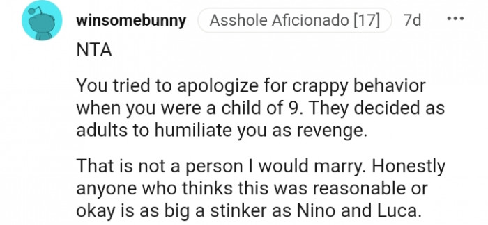 6. They decided to humiliate you as adults