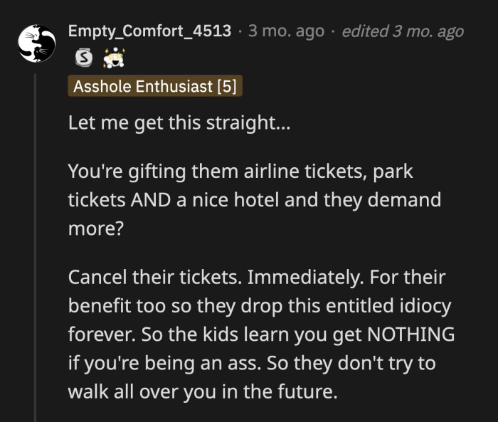 I doubt sister-in-law and her husband will learn anything from how they behaved, but hopefully their kids will.