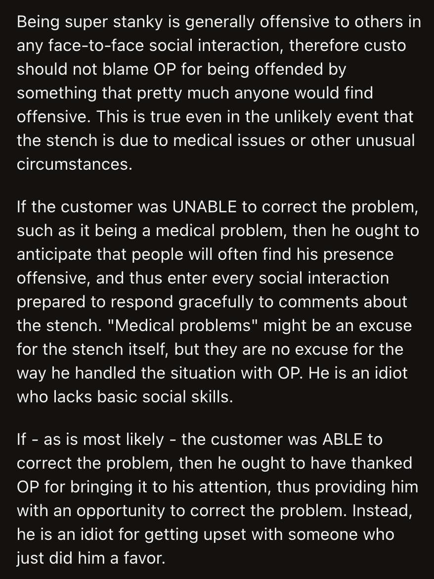 OP lost Adam's business, but they could be a great salesperson otherwise.