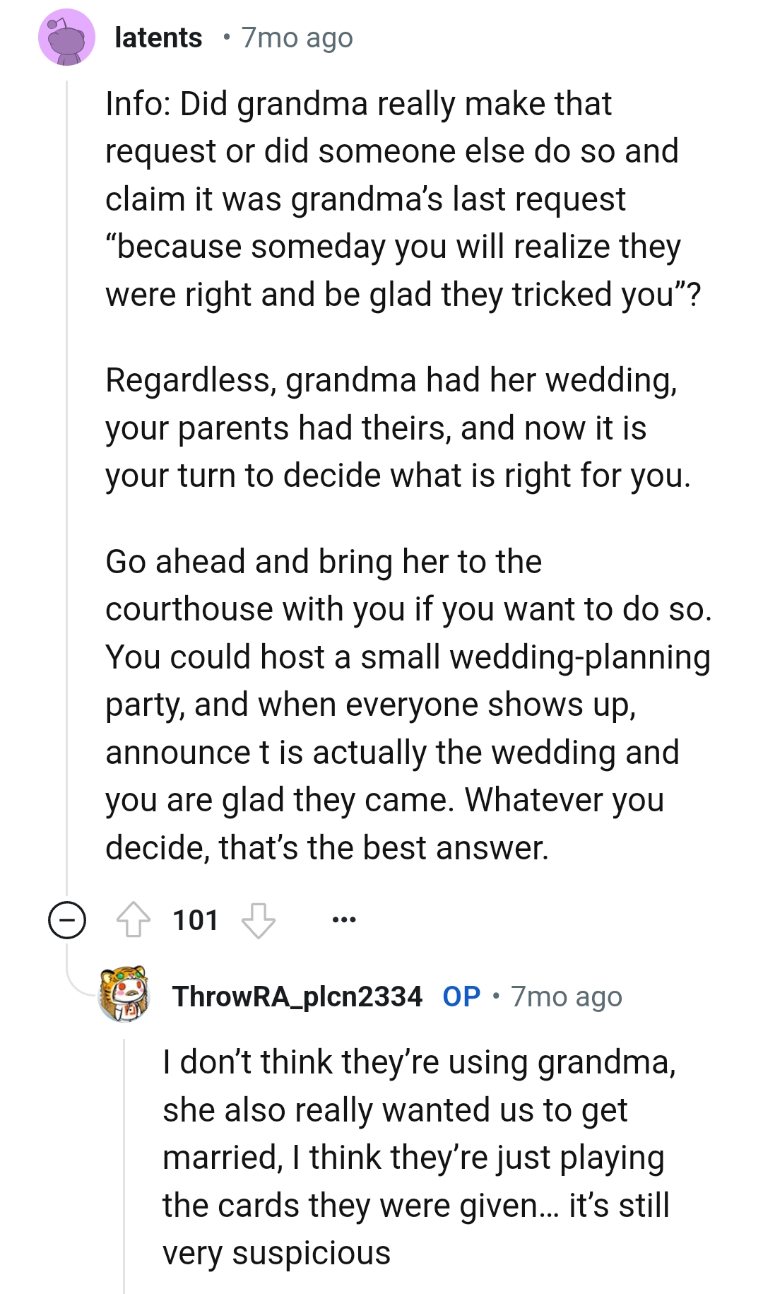 It's the OP's time to decide what they want