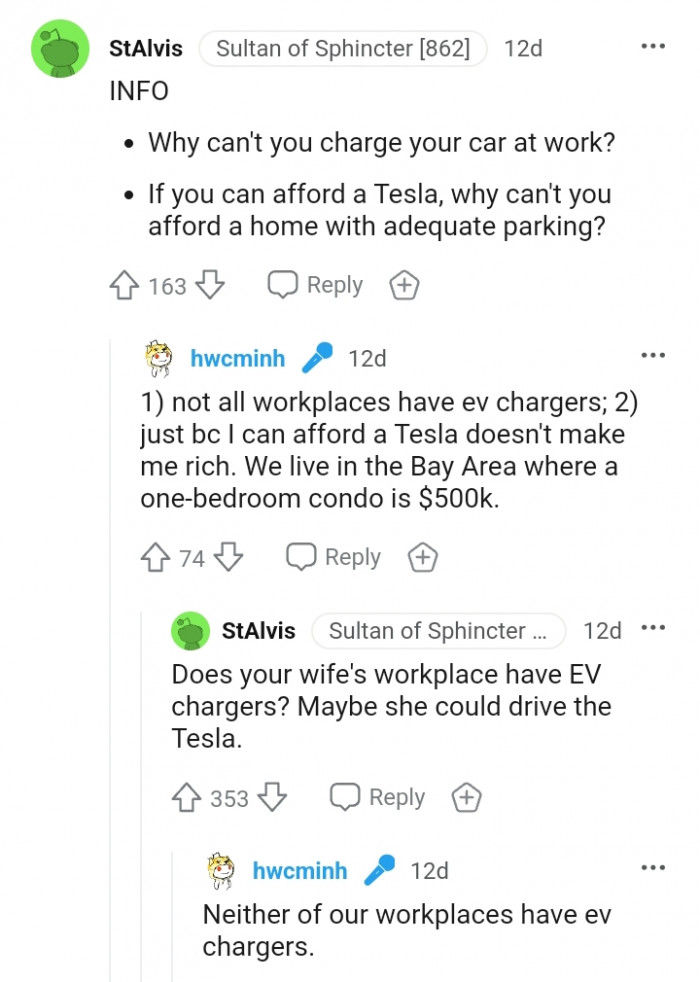 An info needed, a reply supplied