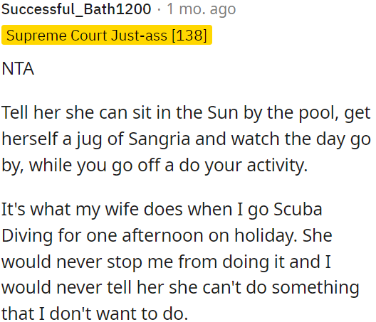 Mutual respect for individual interests is key.