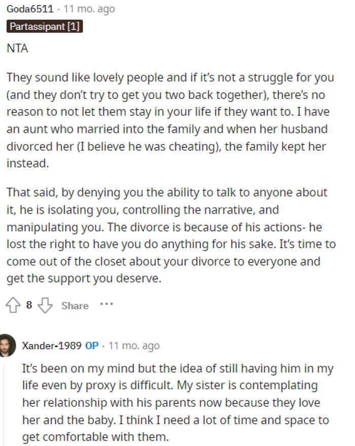 Obviously, they like OP, and that's a good thing, but really I think they should know more about who their own son is since he seems to be the one lying.