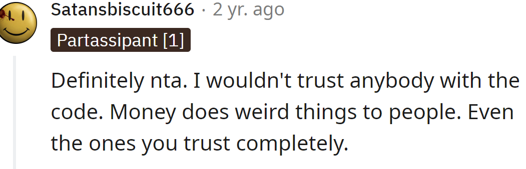 One Redditor agrees with the OP