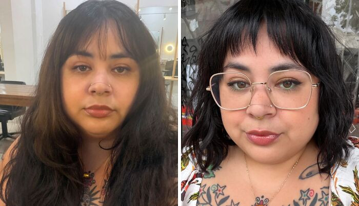 "Before / After Big Chop"