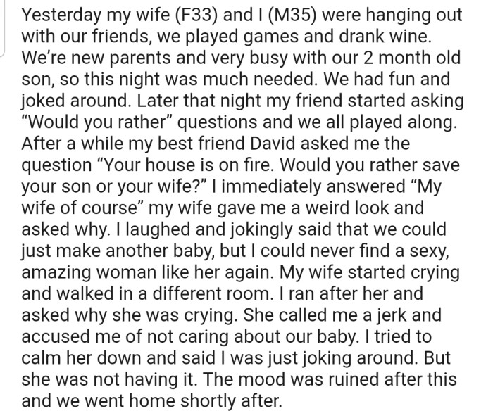 OP decided to play a game of 