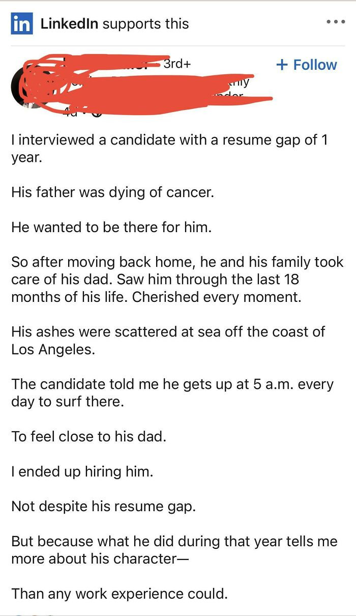 3. Aren't people allowed to take a break from working all their lives and take care of personal matters? I hope this one is true, though.