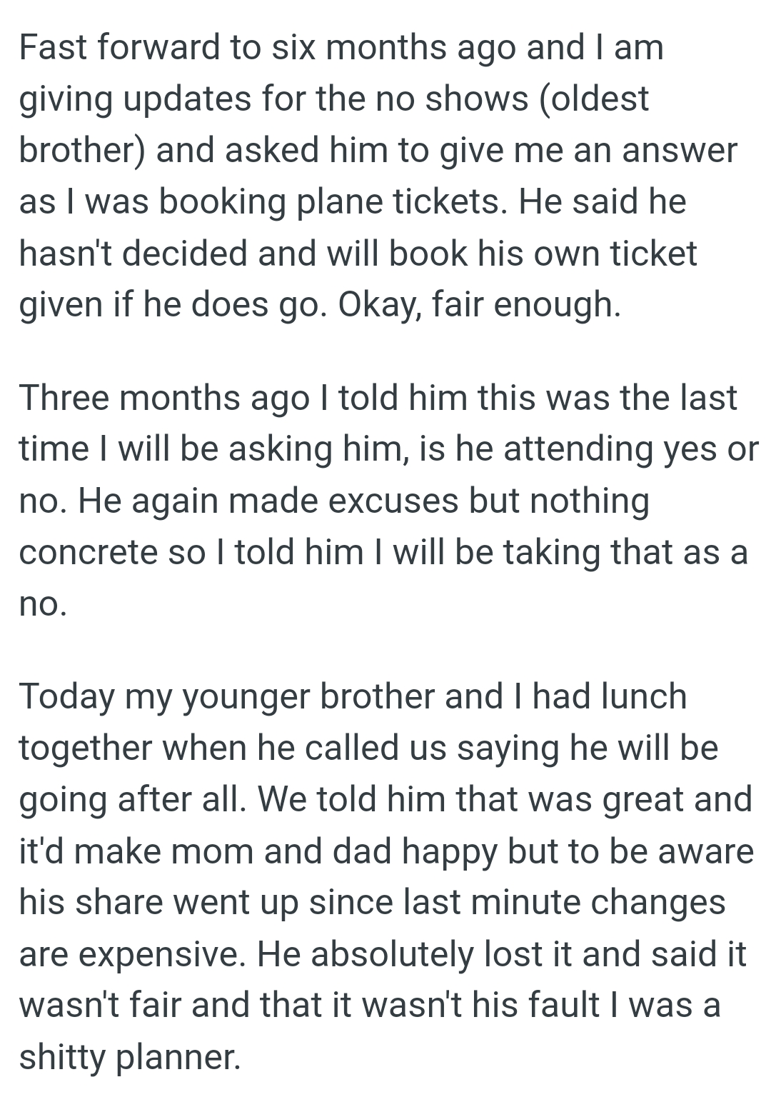 The OP took his reply as a no