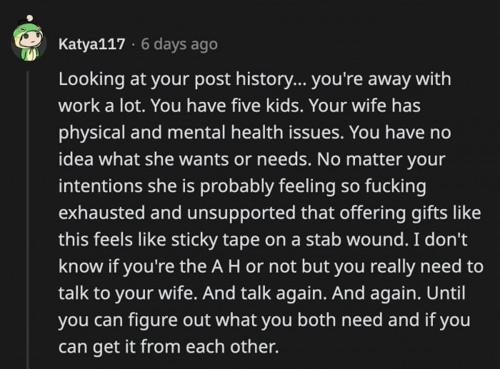 They have to figure out their expectations with each other, communicate that, and decide if they are together for the right reasons.