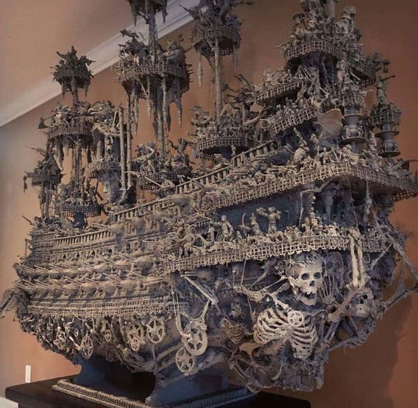 12. “This Pirate Ship Model Standing 8ft (2.4m) Tall And Over 7ft (2.2m) Long That Took 14 Months To Construct”