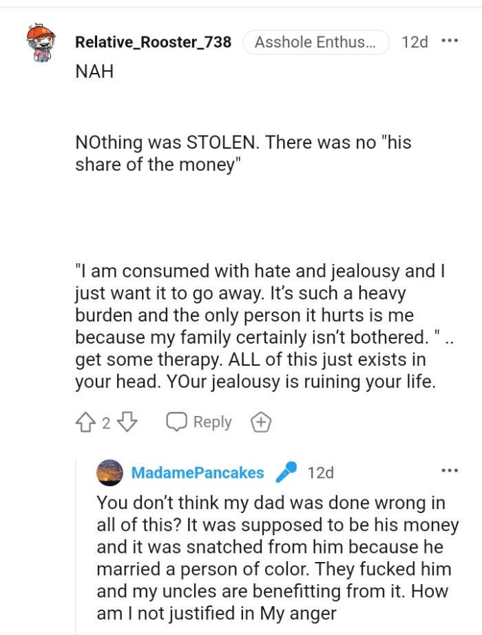 All of this exists only in OP's head