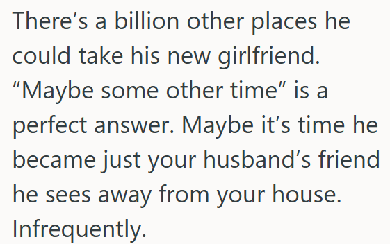 It’s fine to suggest they meet elsewhere.