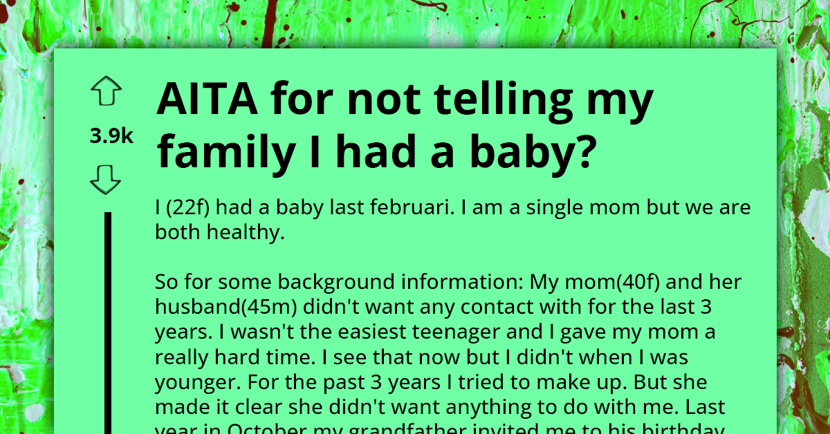Single Mom Gets Scolded By Her Mother For Not Telling Anyone That She Had A Child