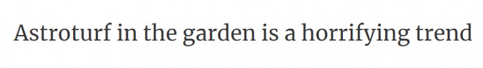 27. Astroturf