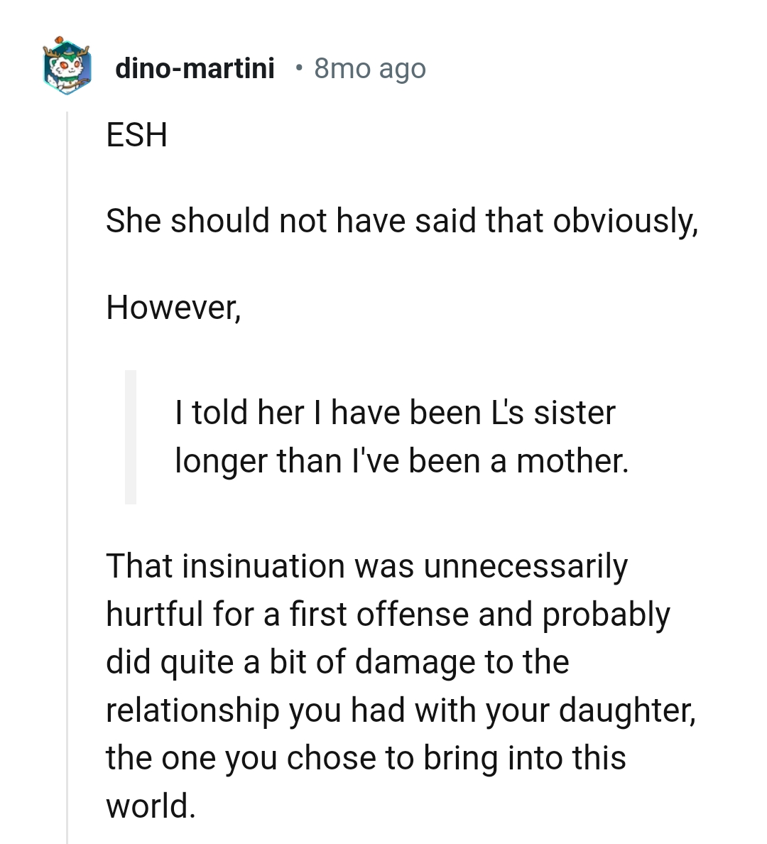 The insinuation was entirely unnecessary