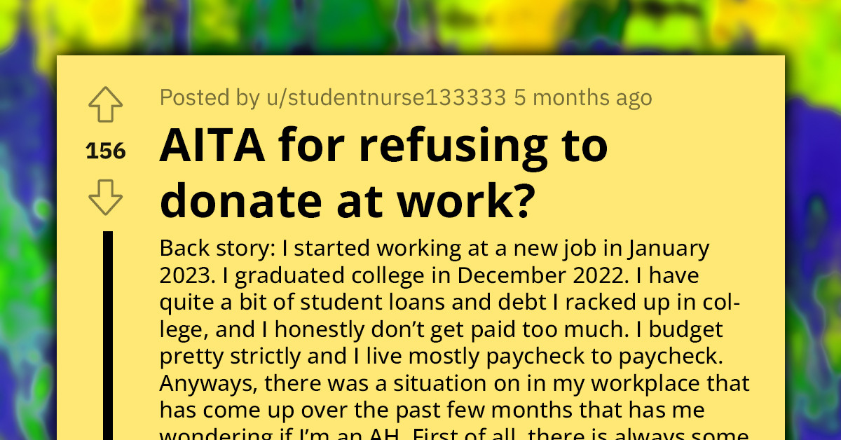 Woman Fed Up With Donating Money For Coworkers’ Important Events, Faces Criticism At Work