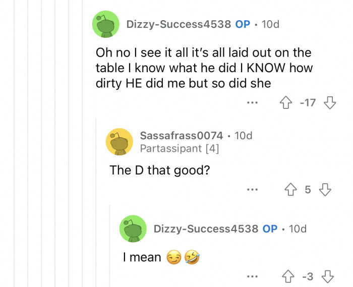 Both the fiancé and the sister are well aware of it.