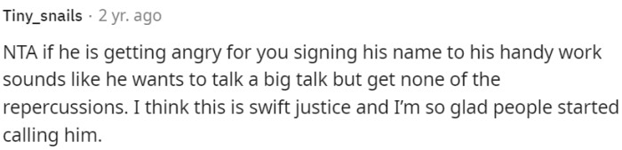 It's fair that people are calling him out for his behavior.