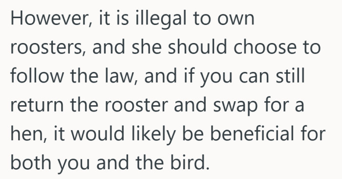 A legal swap and a quieter house sounds like a win across the board.