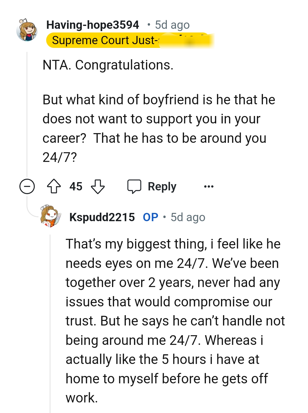 And the Comments from Other Redditors Roll In...