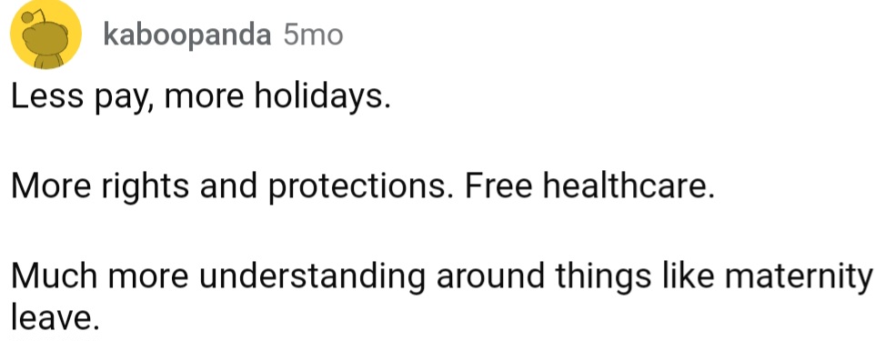 Less pay, more holidays