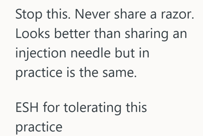 That reaction shows how strongly people feel about personal hygiene boundaries.