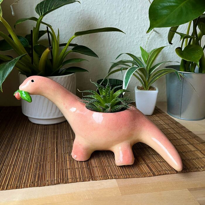 "I Added A New Dinosaur To My Planter Series"