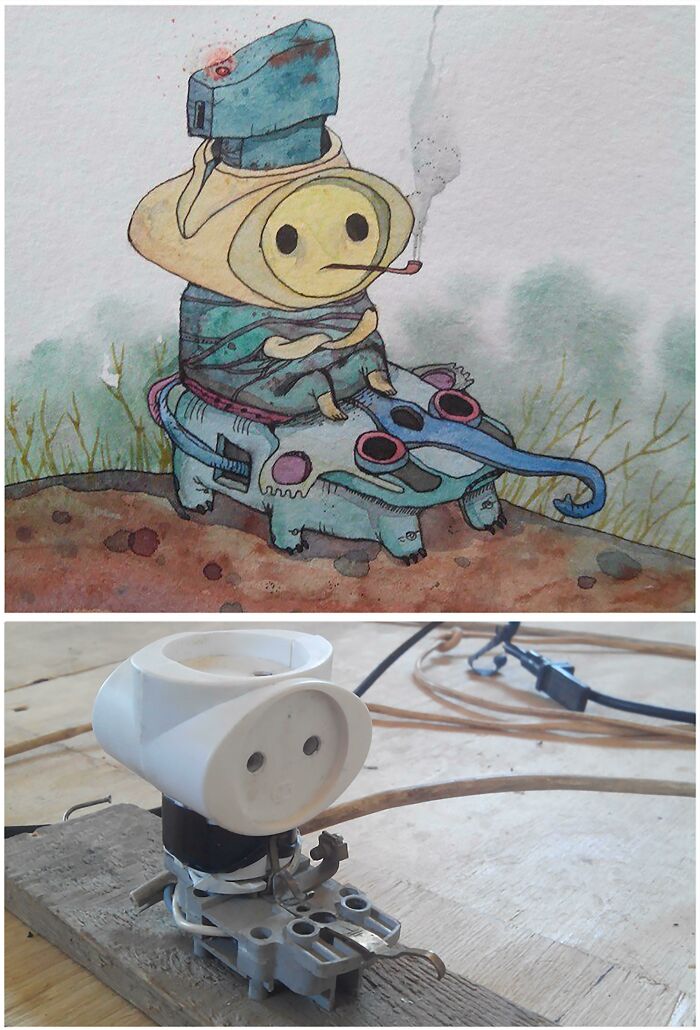 19. Power of Imagination, Me, Watercolor and Ink, 2017