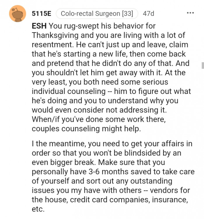 You shouldn't let him get away with this