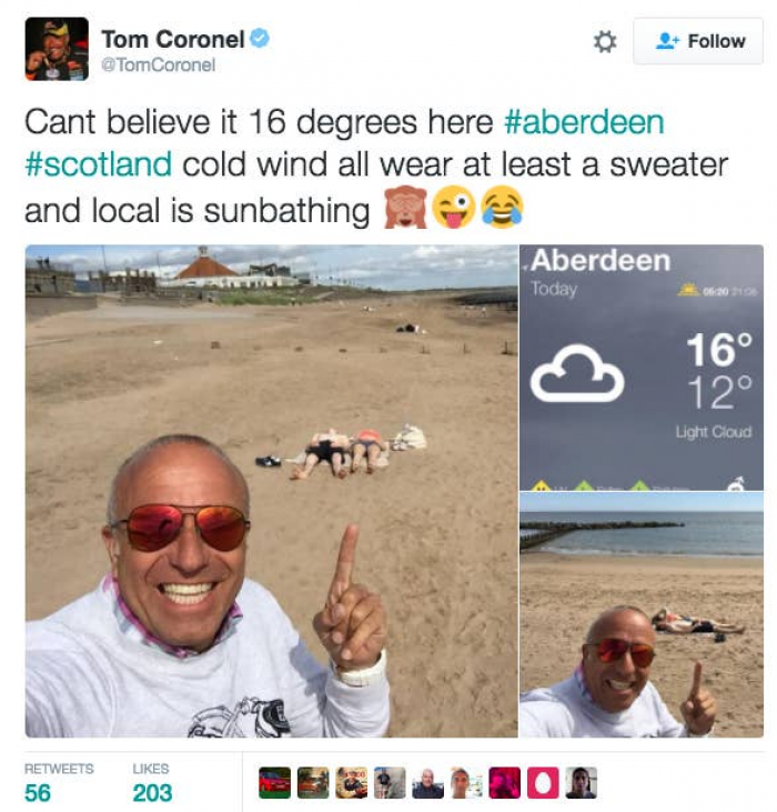 3. Sunbathing - the Scottish style
