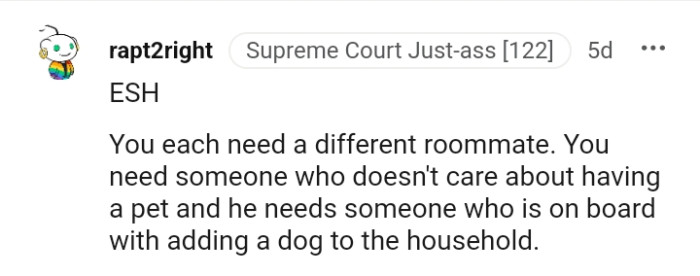 The OP and the roommate both need a different roommate