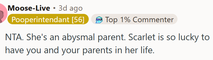 She’s a terrible parent.