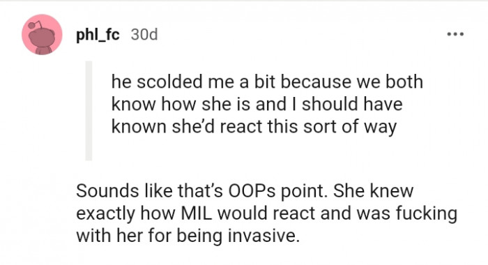 She Knew Exactly How Her MIL Would React