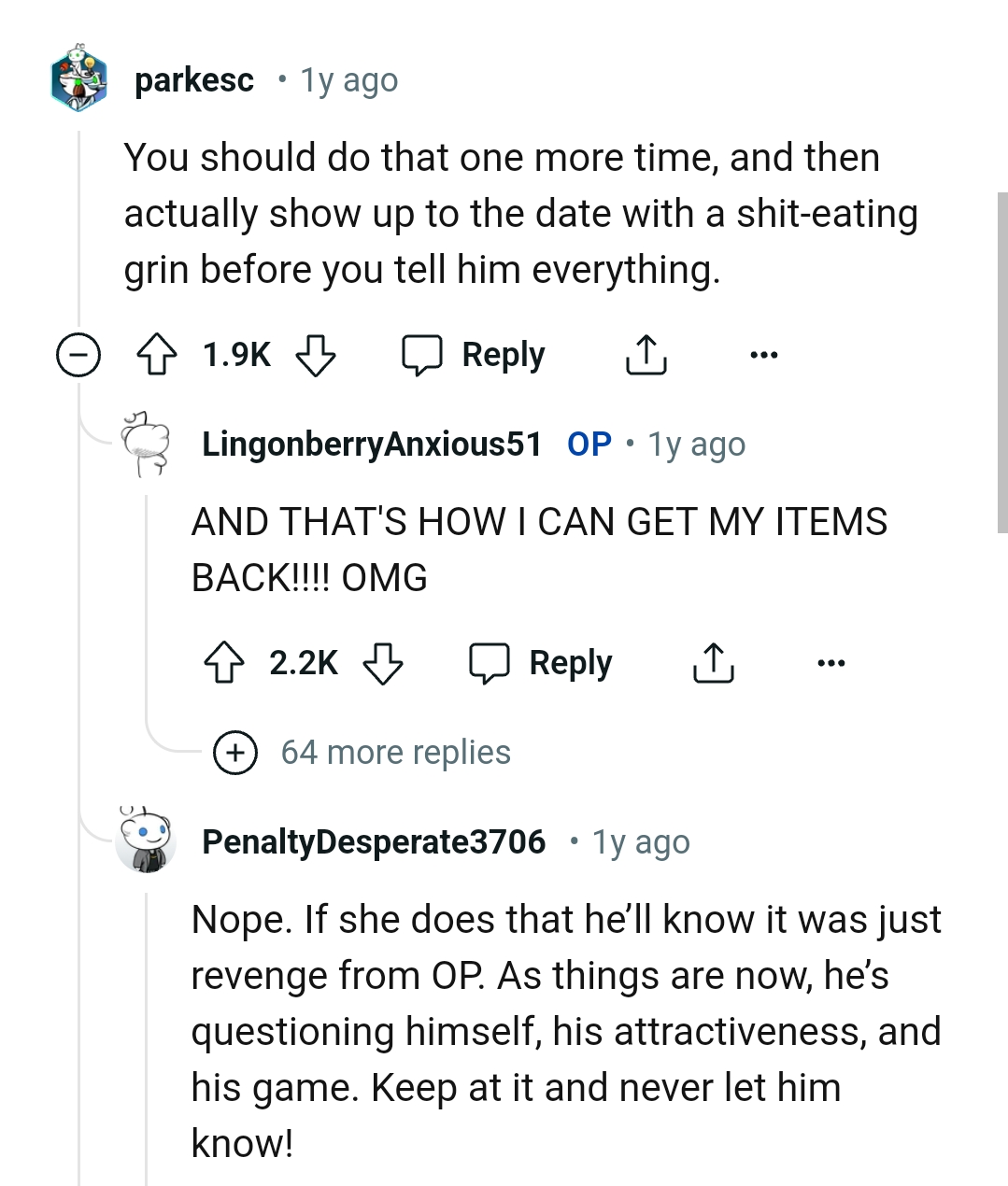 The OP should do that one more time