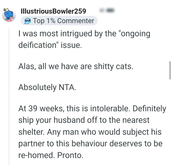 This Redditor says OP's boyfriend ought to be rehomed