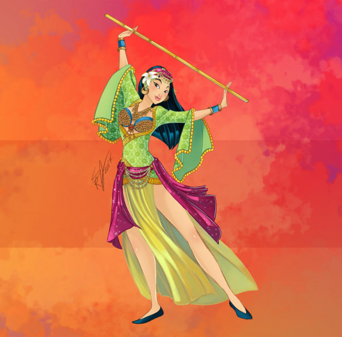 6. Mulan As An Oriental Dancer