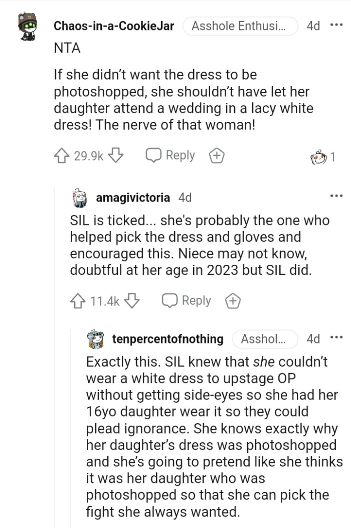 It's the nerve of that woman for this Redditor