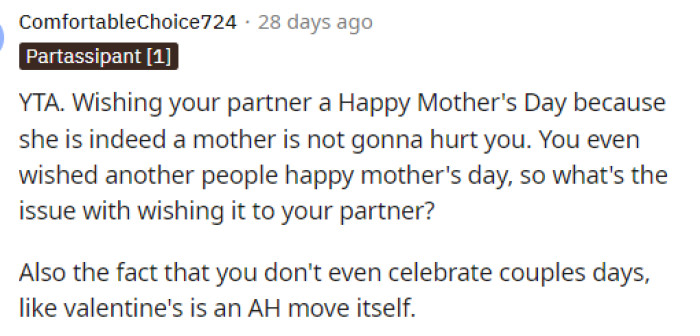 It's not going to hurt him, but obviously, he has a different view on these things than a lot of us do.